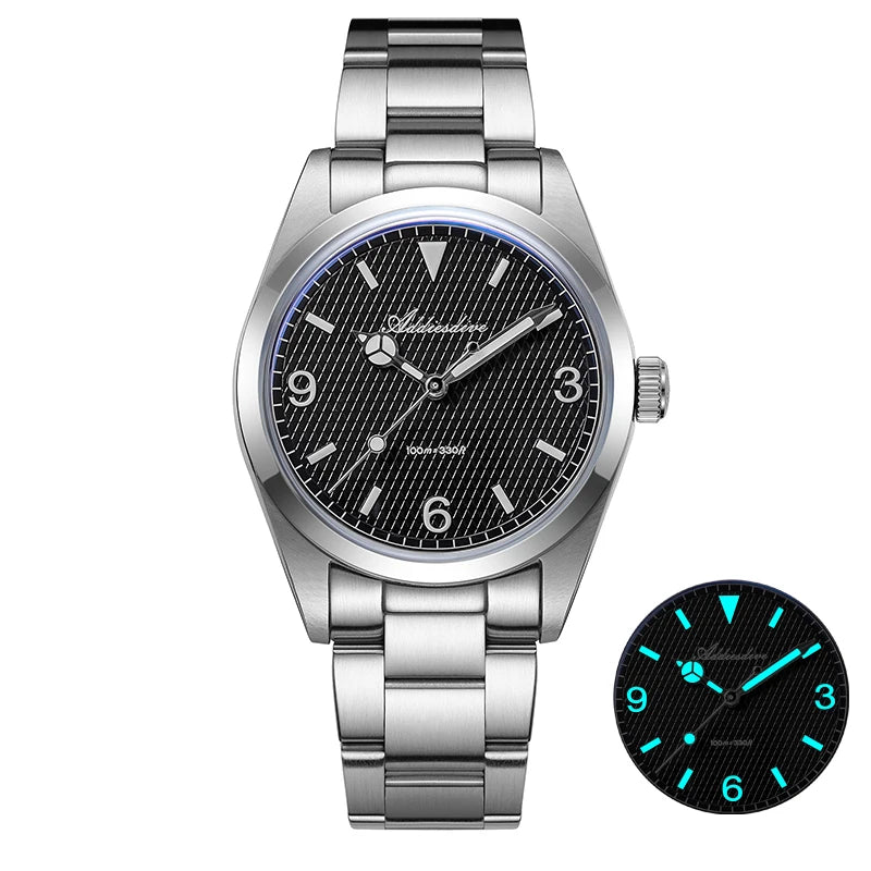 ADDIESDIVE new men's analog watch bubble mirror glass 100 meters luminous men's quartz watch and women's couple watches AD2096