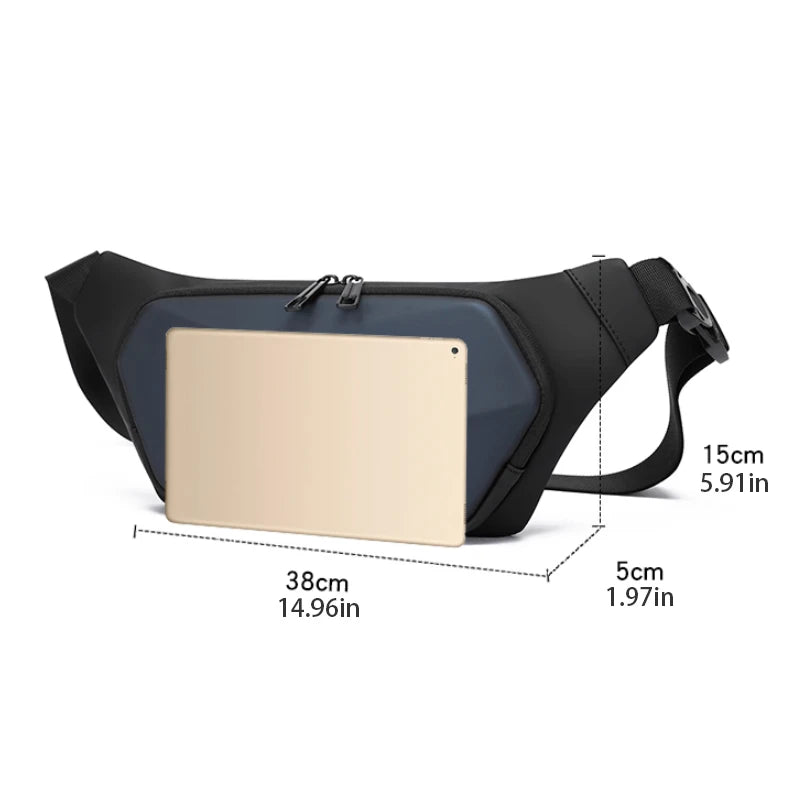 Men's crossbody bag - casual daily use, chest bag, city commuting, fashionable design, waist bag
