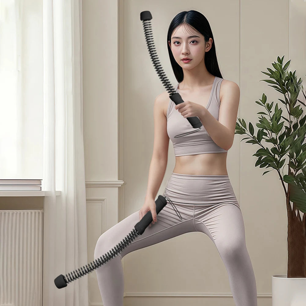 2Pc Strength Training Bar Ergonomic Fitness Grip Bar Biceps Triceps Strengthener Spring Arm Strength Expander Arm Muscle Trainer
