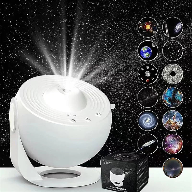 Galaxy Projector for Bedroom, 13 in 1 HD Star Projector Light Projector, 360° Rotating Planetarium Projector with Timer for Kids
