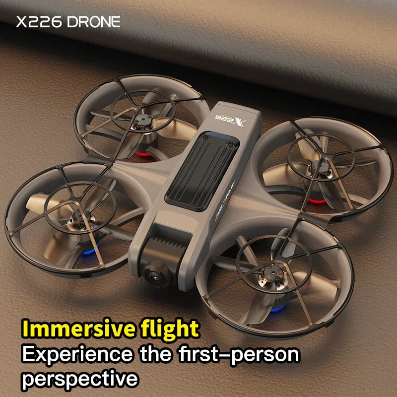 X226 VR FPV Drone 4K HD Dual Camera Aircraft Brushless Motor WIFI 2.4G/5G RC Quadcopter Optical Flow Positioning Mini Drone Toys