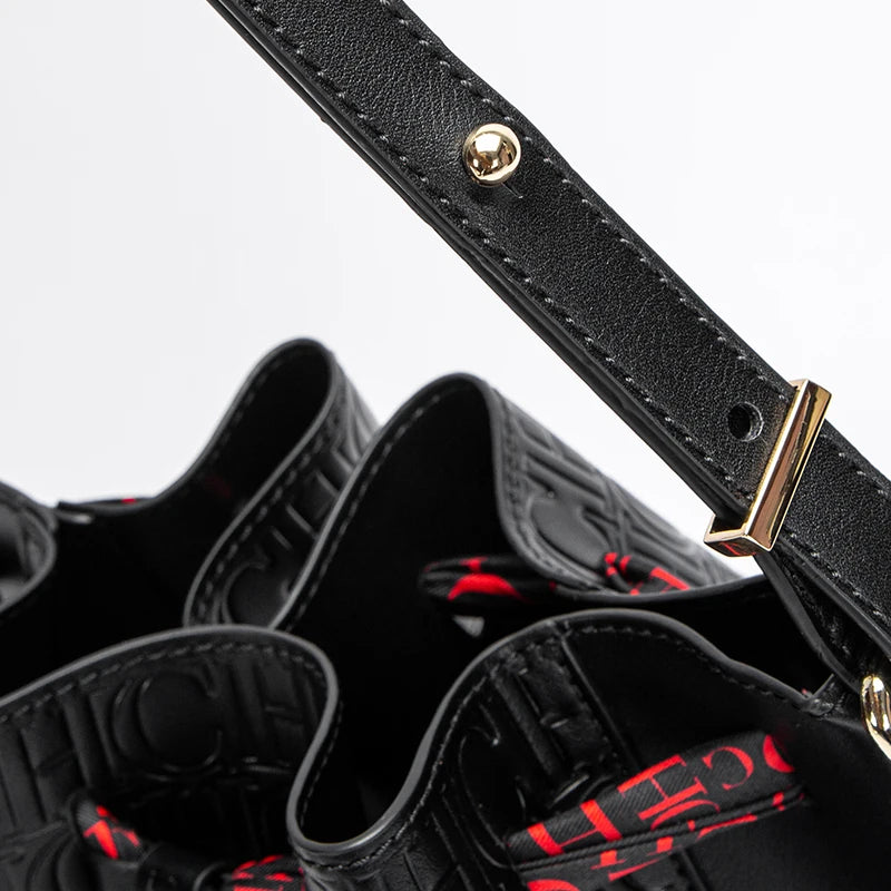 Women's Bag New Fashion Large Capacity Shopping Travel Commuting Female Bag Fashion Classic Luxury Brand Ladies PU Bucket Bags