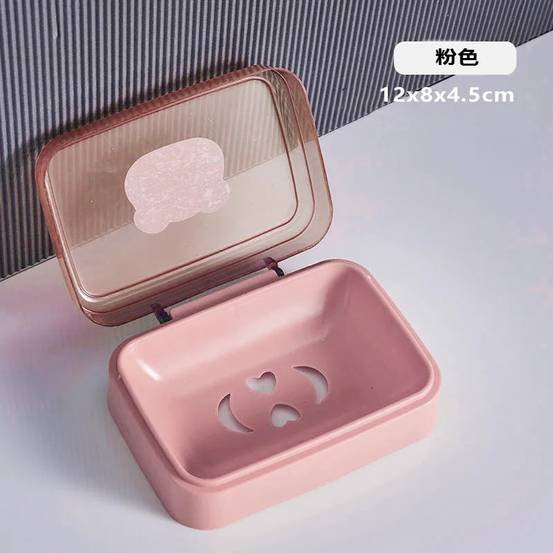 Transparent Soap Box High-End Bathroom Glacier Patterned Soap Storage Rack For Household Use Soap Box Tray Light Luxury
