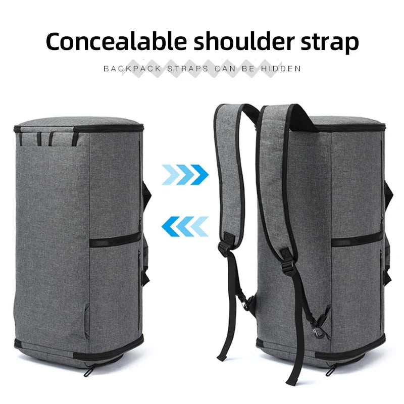 Men's Suit Storage Bag Foldable Business Travel Handbag Garment Duffel Pack with Shoes Pocket Large Capacity Luggage Backpack