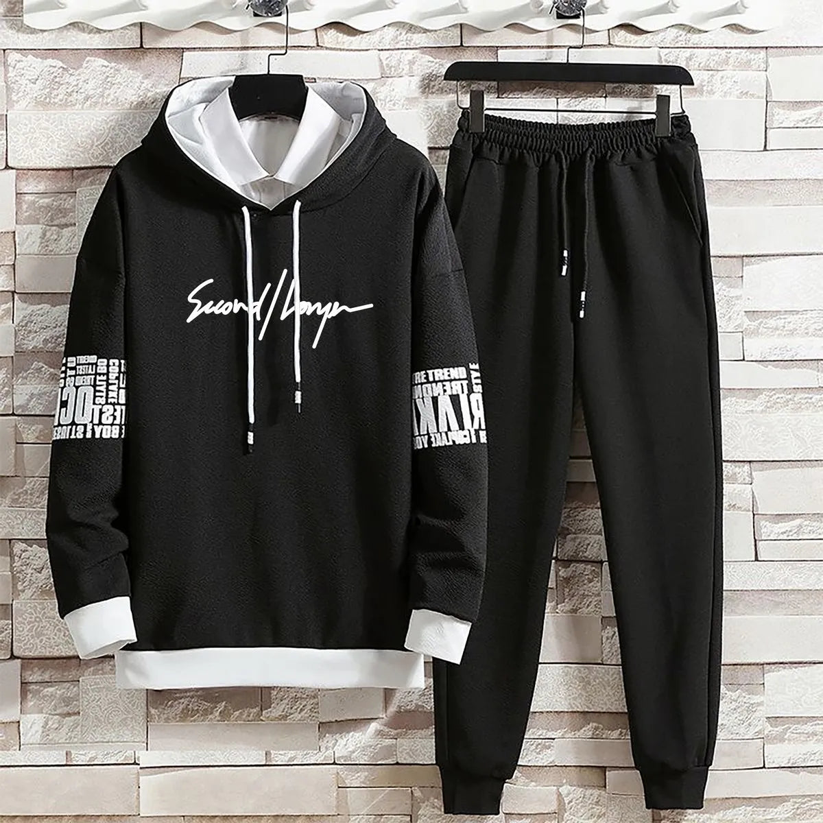 Clothing for Men Hoodies Set Pants Casual Summer Autumn Suits Pullover Hat Hood Print Sweaterhoodie Men New Top Long Sleeves