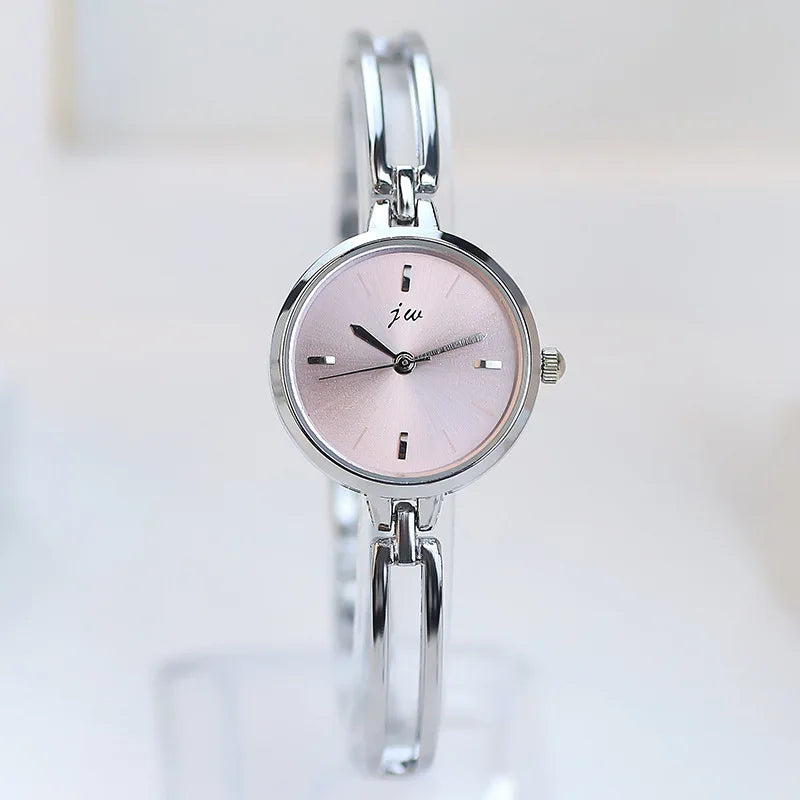 Women's Watch Simple Round High Grade Steel Belt Bracelet Watches Female Fashion Quartz Clock Wristwatches