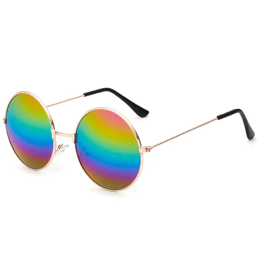 Women's Sunglasses Mens Round Ladies Fashion Mirror Glasses for Women Men Vintage UV400 Protection Sun Retro Eyewear EE09