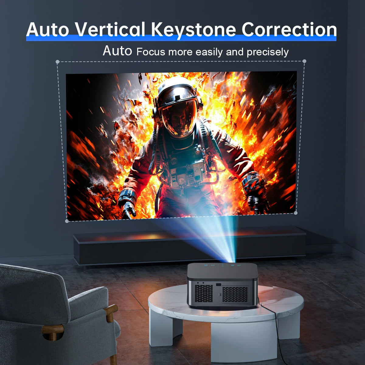 XIWBSY 2025 T07 Projector 30000Lumens Android Projector 8K Decode AutoFocus Projector LED Projector 1080P Home Theater Beamer