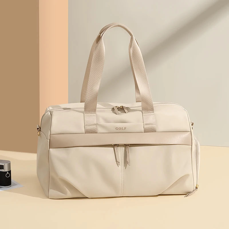 GOLF Travel Bag Hand Luggage Women Duffle Bag with Shoe Compartment Foldable Nylon Travel Handbag Lightweight Dry Wet Separation