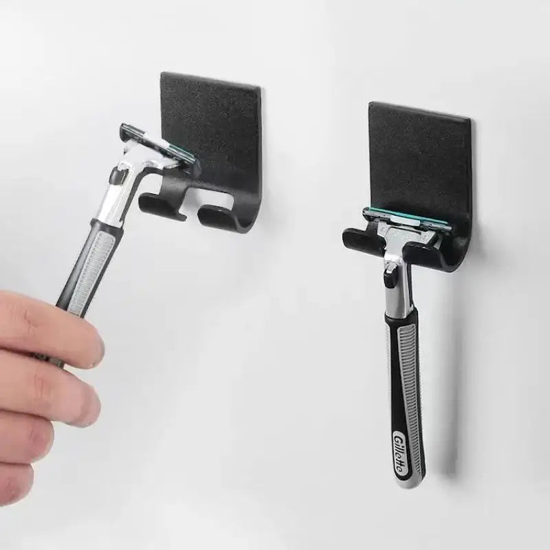 Bathroom 304 Stainless Steel Razor Holder Storage Hook Wall Men Shaving Shaver Shelf Punch Free Razor RackBathroom Accessories