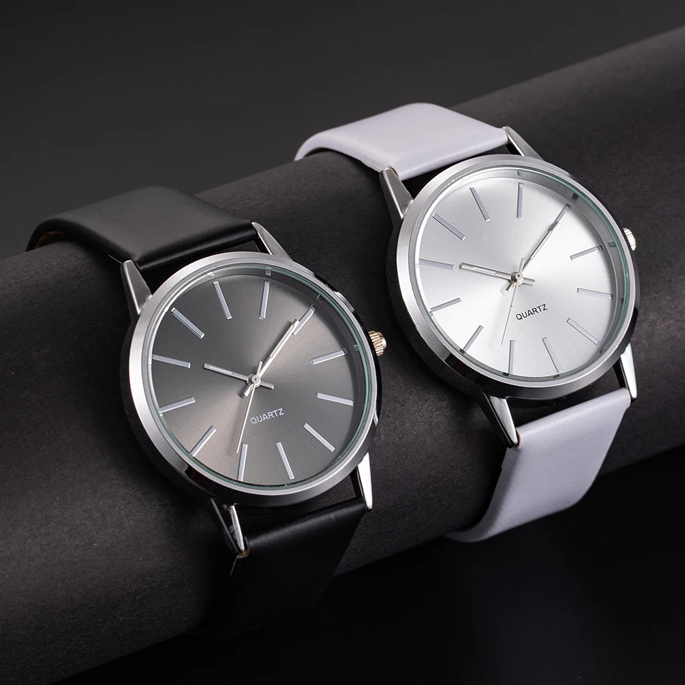 Women's Wristwatches Fashion Simple Analog Ladies Quartz Watch Casual Leather Strap Woman Watch Female Clock montres femmes