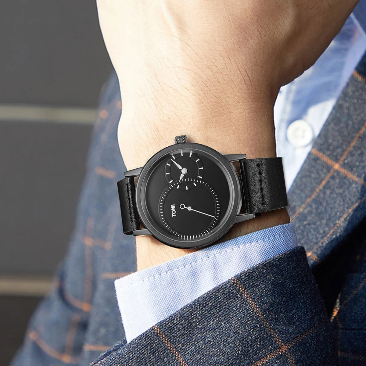 Elegant Watch for Men Simple Style Men Quartz Wrist Watches Casual Leather New Wristwatch Minimalist Black White Brown Man Clock