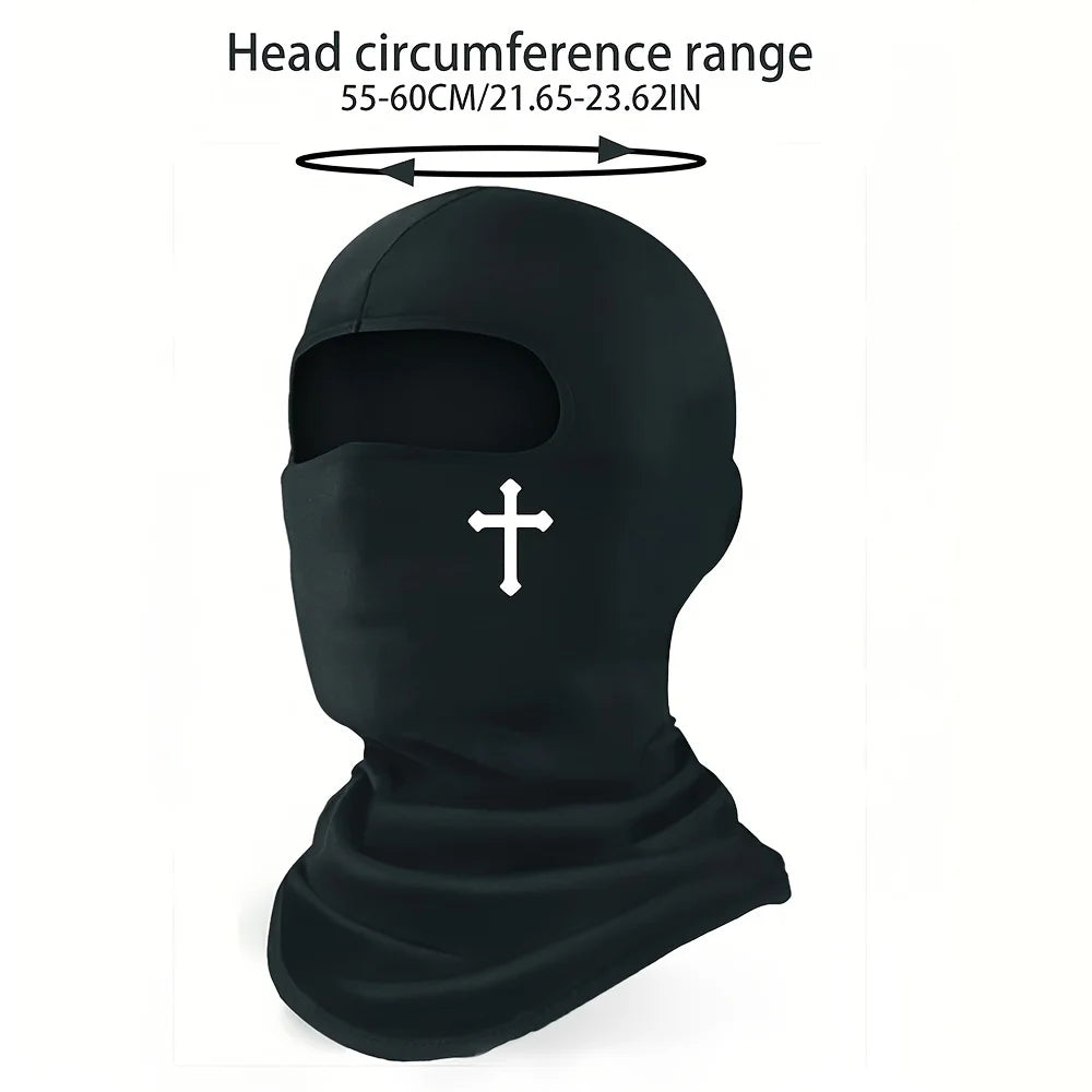 Breathable Black Balaclava Face Mask Bicycle Motorcycle Cycling Full Face Mask Hat Outdoor Hiking Riding Sunscreen Head Cover