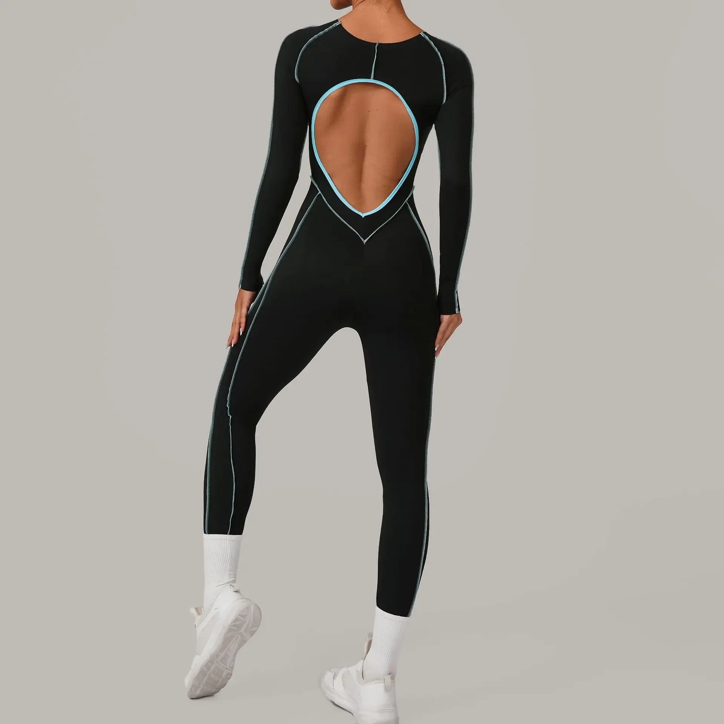 Seamless Yoga Jumpsuit Sports Fitness Peach Hip Tights Backless High-intensity One-piece Workout Clothing Gym Bodysuit for Women