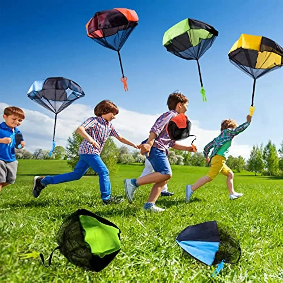Hand Throwing Mini Soldier Camouflag Parachute for Kids Outdoor Toys Game Educational Flying Sport for Children