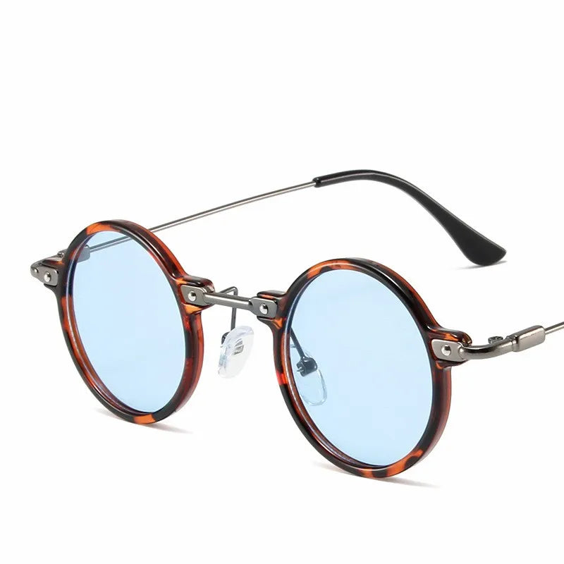 Round Sunglasses For Men Women Retro Steampunk Sun Glasses Male Female Brand Designer Metal Frame Eyewear Shades Oculos De Sol
