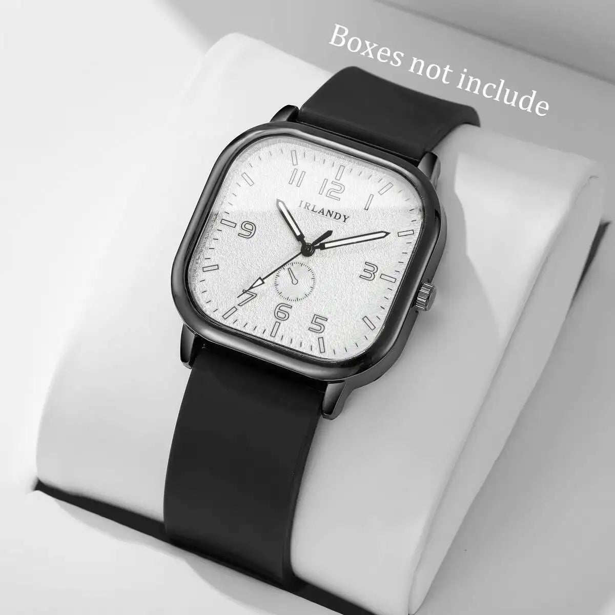 Fashion Square Women Quartz Watch Casual Silicone Strap Sports Wristwatch For Men Women Students(Without Box)