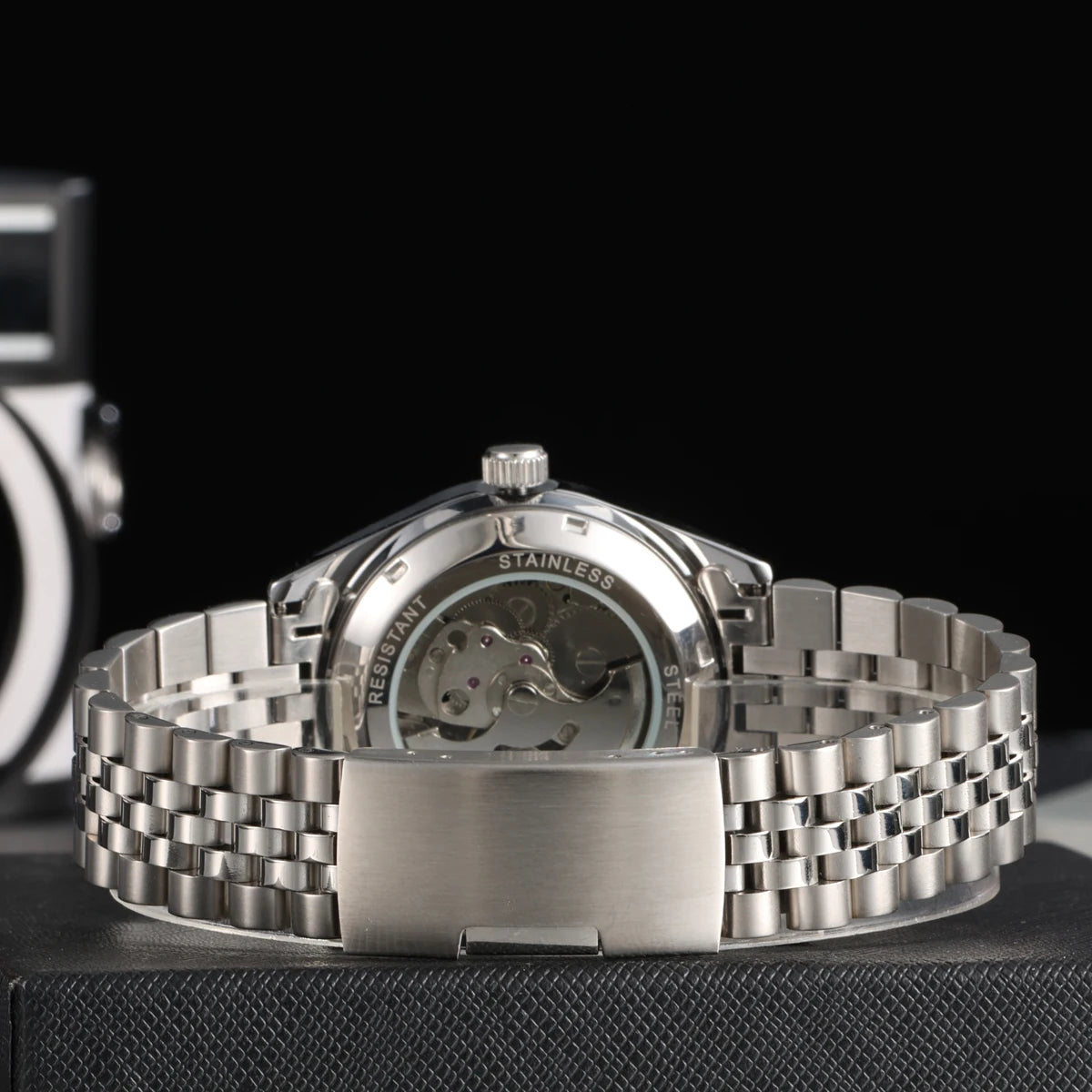 Mechanical Women Watch Steel Bracelet Female Automatic Wristwatch Waterproof Lady Clock