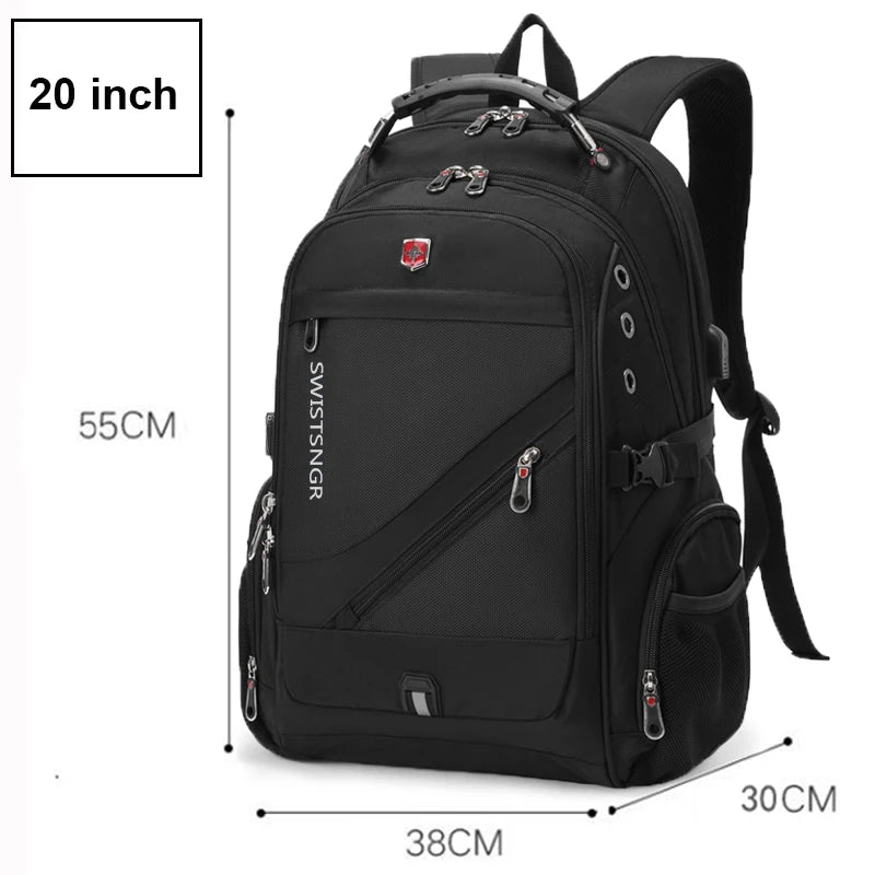 Brand Men's Backpack Anti-theft Waterproof 17inch Laptop Backpacks USB Charging Business Travel Backpack School Bag Male Mochila