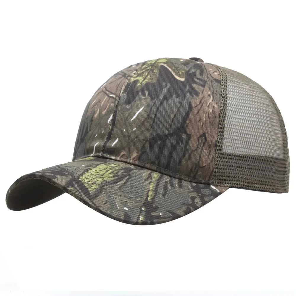 Camouflage Baseball Cap For Men Women Adjustable Mesh Tactical Training Sport Hat Summer Outdoor Sun Hats Camping Hunting Caps
