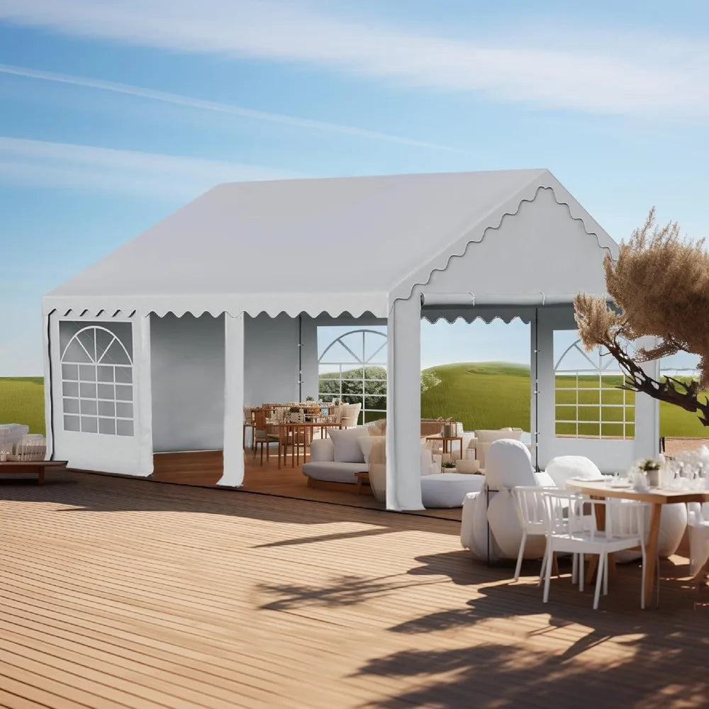 20'x16' Outdoor Heavy Duty Party Tent Large Commercial Canopy Wedding Event Shelter with Removable Sidewalls & 3 Storage Bags f