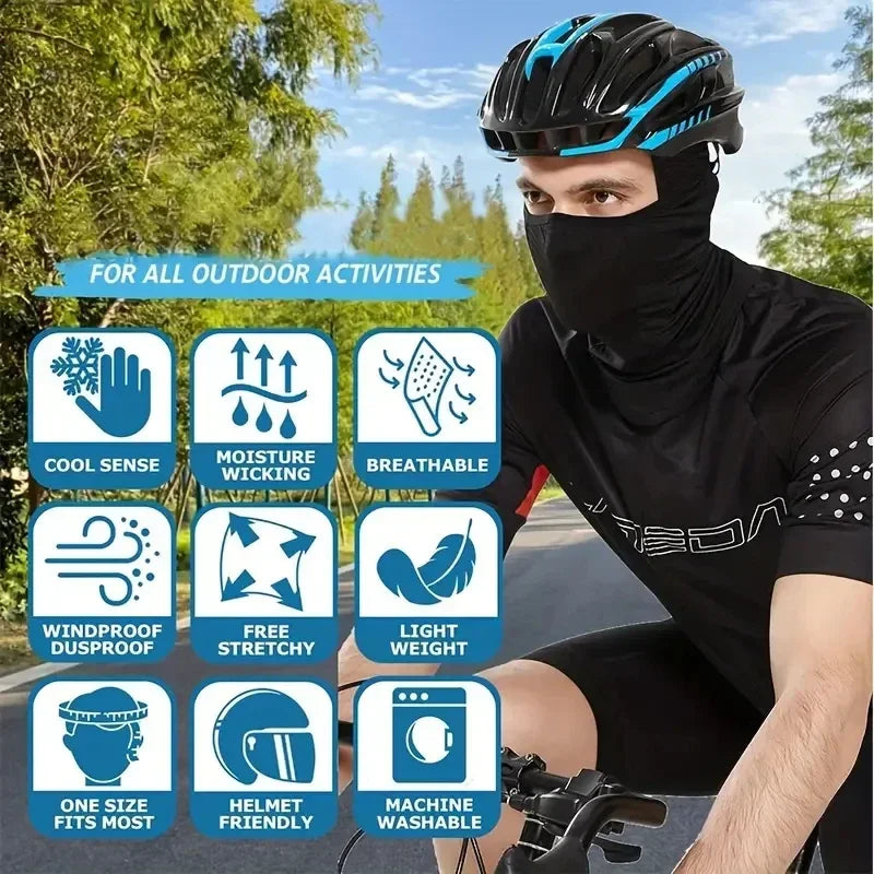 1Pcs Summer 360 Degree Lightweight Cooling Hood Sun Protection Shroud Mask for Outdoor Activities Fishing Surfing Cycling Hiking