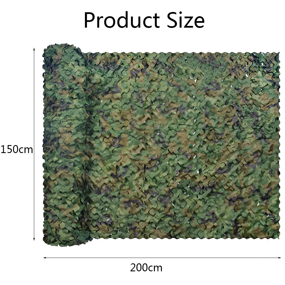 Camo Netting Camouflage Net Bulk Roll Sunshade Mesh Nets Car Tent Shade Covers Hunting Blind Shooting Military Theme Party Decor