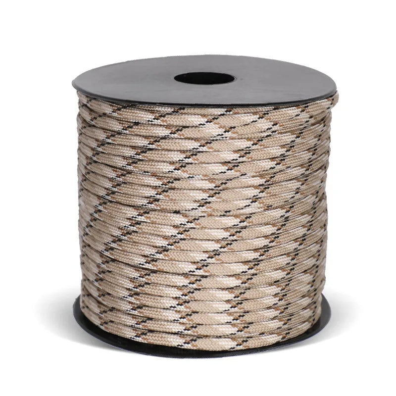 Military Paracord for Outdoor Survival, 9 Strand, 4mm, 650 Paracord, 50m, 100m, Tactical Parachute Cord, Camping, Weaving Rope