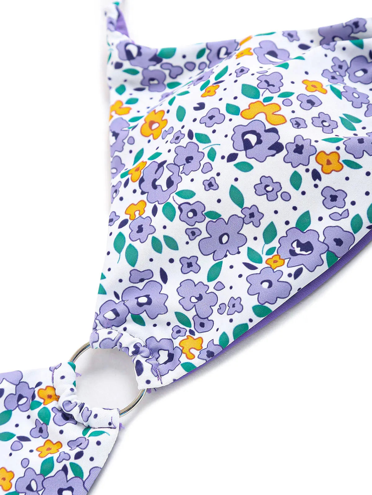 ZAFUL Women's swimwear Ditsy Floral Print O Ring Criss Cross Bikini Swimwear