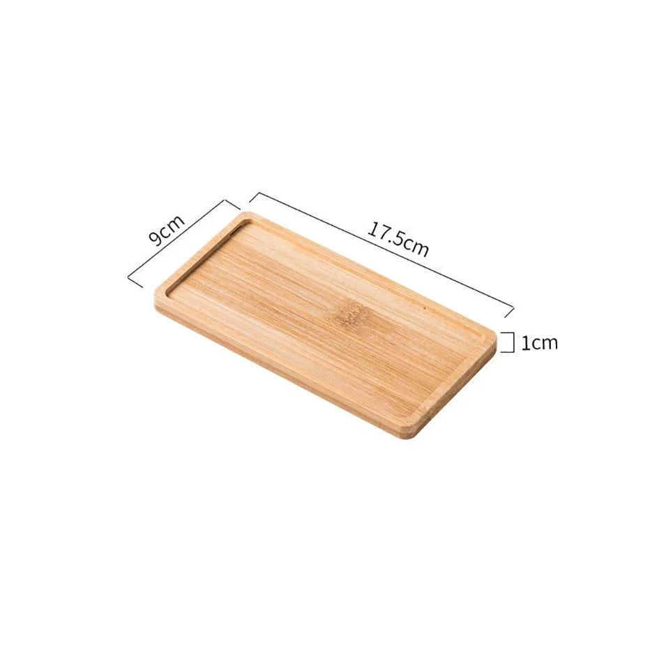 1Pcs Wooden Soap Dispenser Tray Vanity Countertop Bottles Organizer Holder Square Candles Jewelry Storage Tray for Bathroom