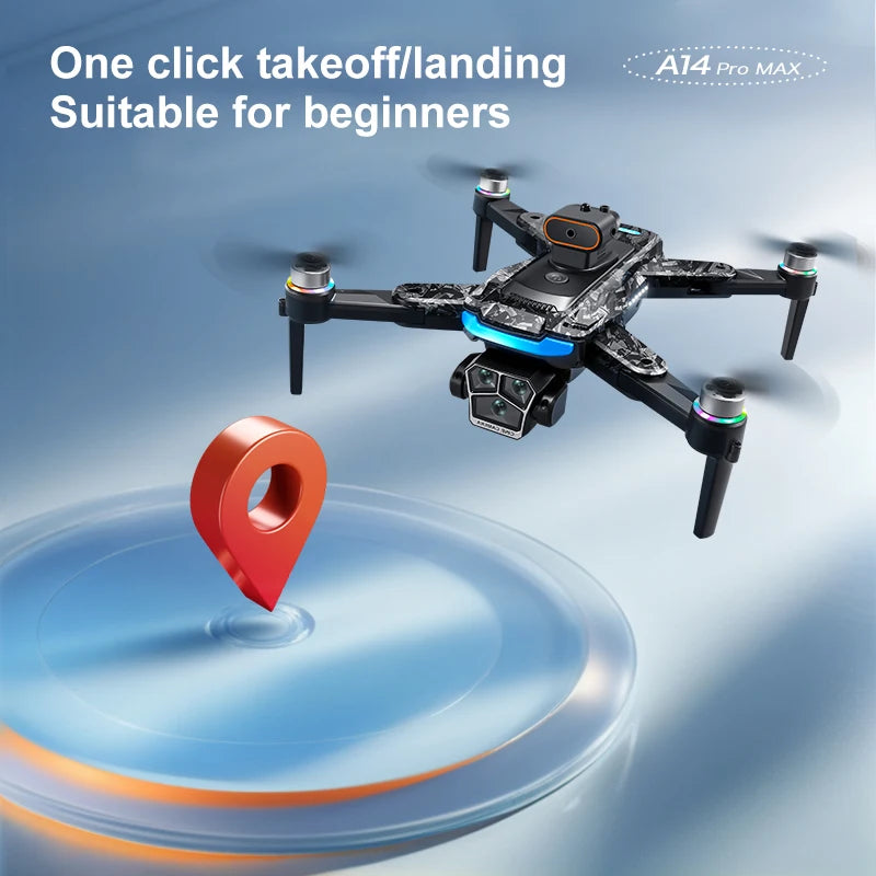 Xiaomi Mijia A14Pro max GPS Brushless 8K three Camera Optical Flow Obstacle Avoidance Foldable Quadcopter RC Distance Drone Toys