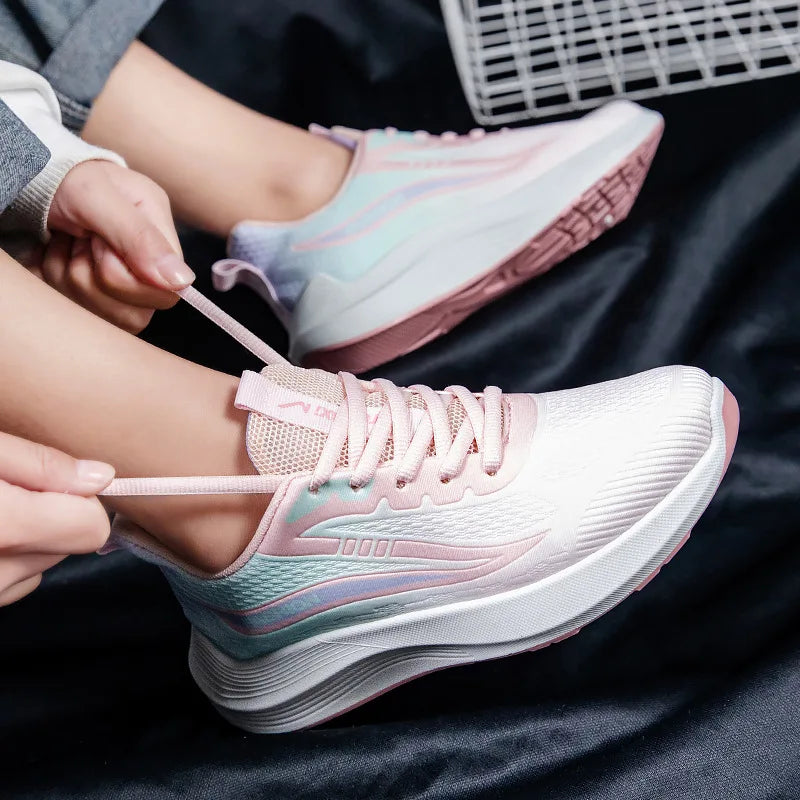 2025 Spring New Women's Shoes Soft soled Non tiring Foot Casual Versatile Running Shoes Comfortable Breathable Sports Shoes