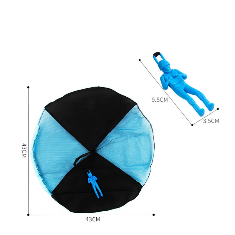 3PCS Hand Throwing Parachute Children's Outdoor Fun Sports Game Toys Parachute Characters Soldier Parent Child Interaction
