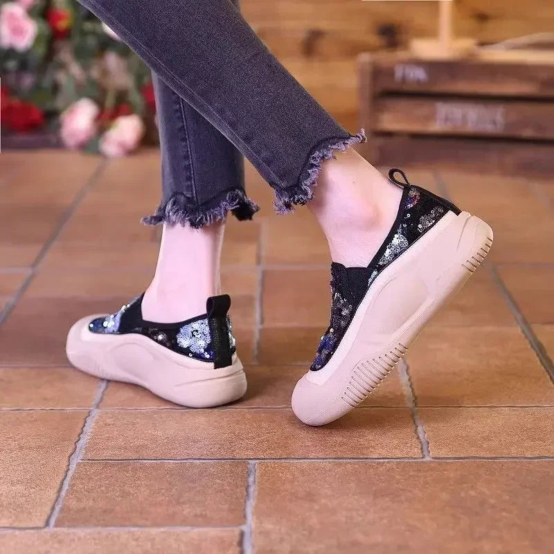 Shoes for Women Spring Autumn High on Platform Comfortable Fashion 2024 Woman Footwear New In Light Offer Daily Routine Casual A