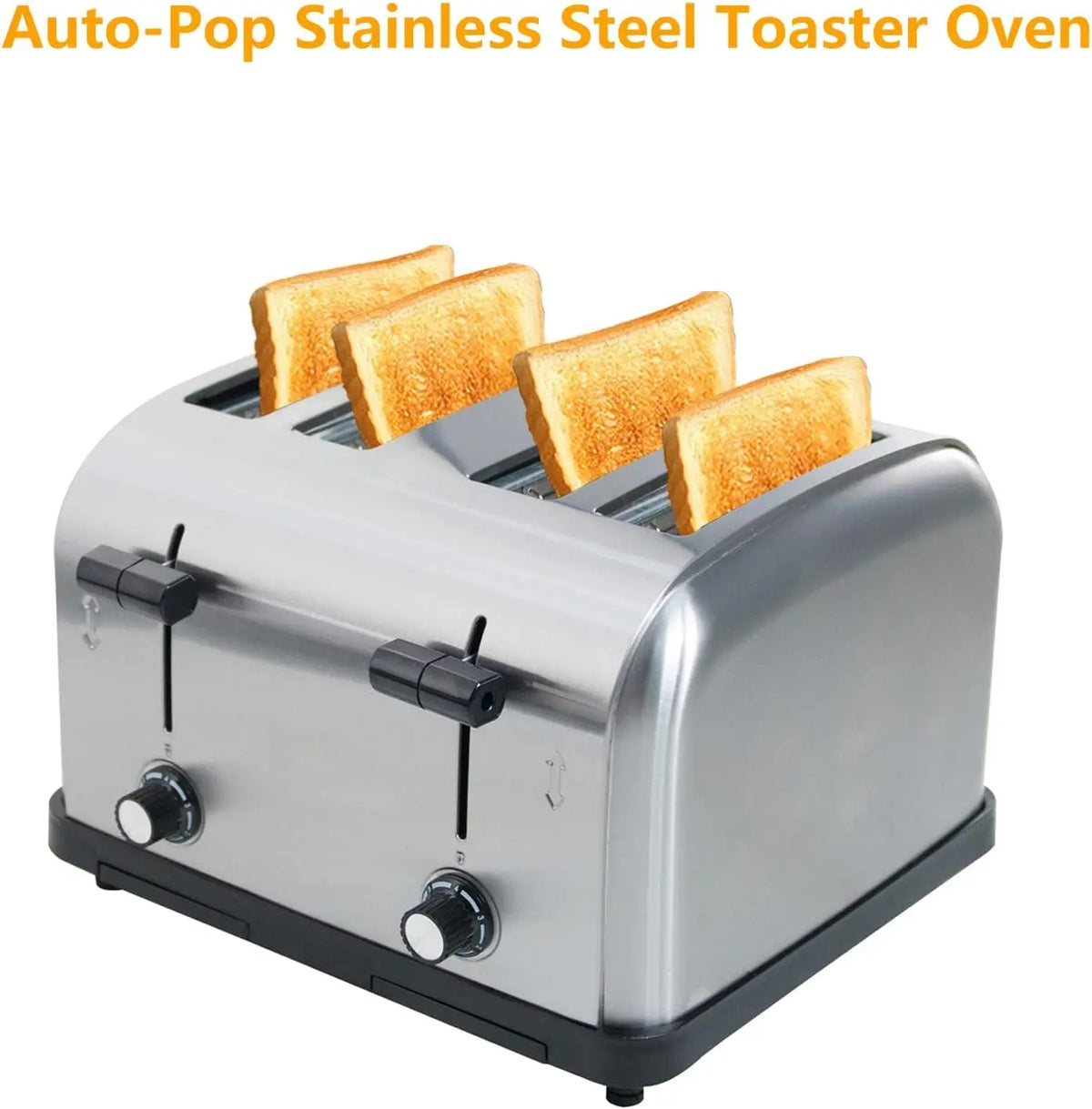 Commercial Toaster for Restaurant, 4 Slice Toaster,Commercial Bread Heating Machine, Automatic Pop-Up,Stainless Steel Bre