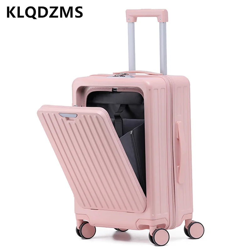 KLQDZMS 20"22"24"26 Inch Luggage New Universal Multifunctional Business Trolley Case Boarding Box with Wheels Rolling Suitcase