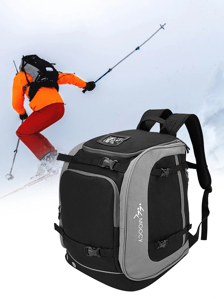 65L Helmet Clothing Rucksack Adjustable Oxford Cloth Outdoor Sport Backpack Boots Helmet Clothing Storage Bag for Camping Skiing