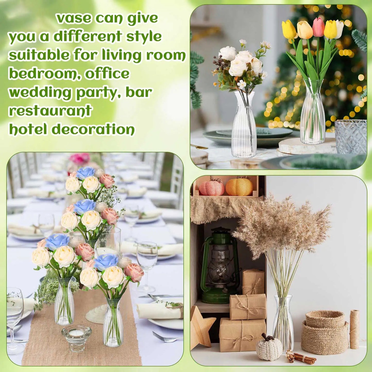 Stripe style vase, DIY floral decoration display, holiday and home decoration table decoration, wedding, home, dinner party