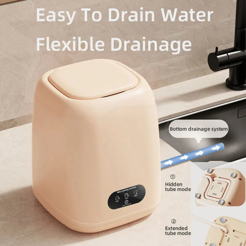 Mini Washing Machine,9L Capacity,Portable Home Dormitory Underwear Socks Elution Washer,3 Major Cleaning And Care Modes