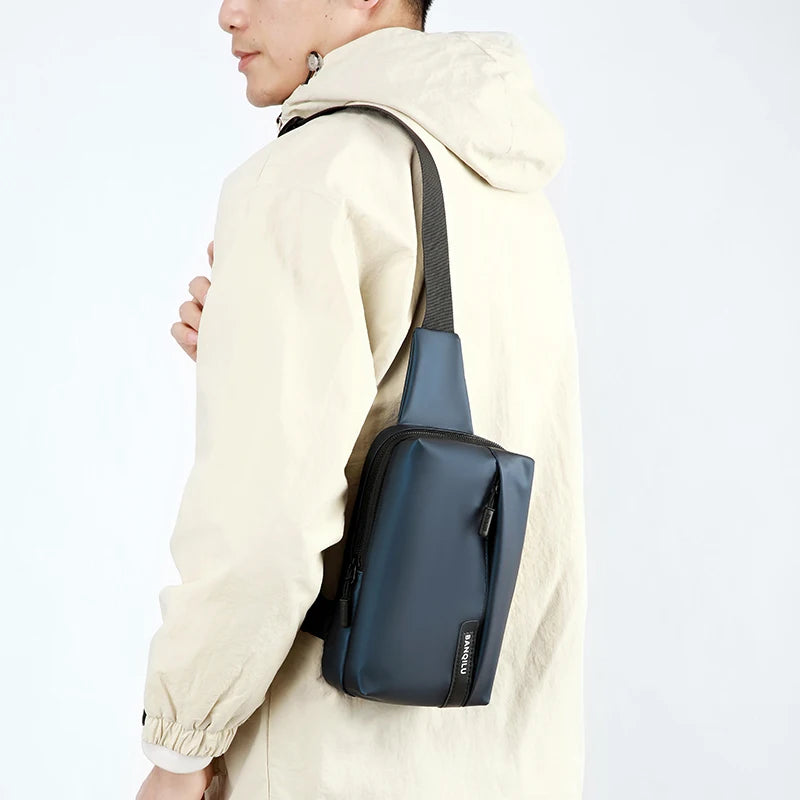 Men's breast bag ins waterproof messenger bag fashion locomotive cycling backpack shoulder bag sports couple fanny pack