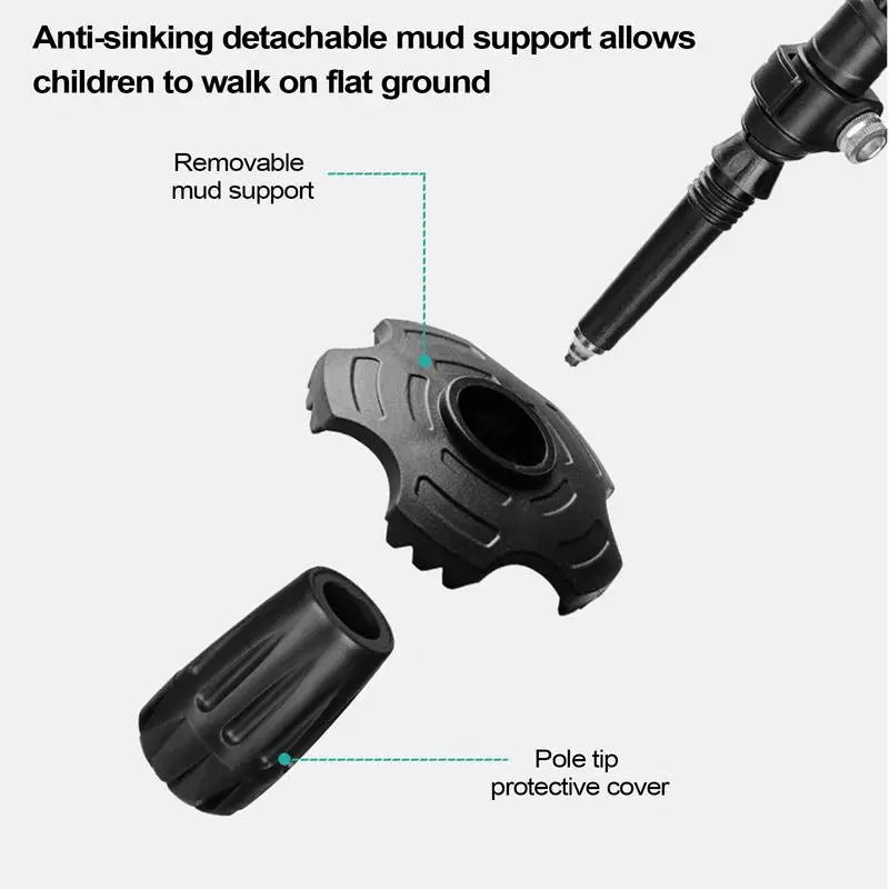 Kids Trekking Poles For Hiking Telescopic Child Trekking Poles EVA Grips Adjustable Aluminum Alloy Hiking Sticks For Boys Girls