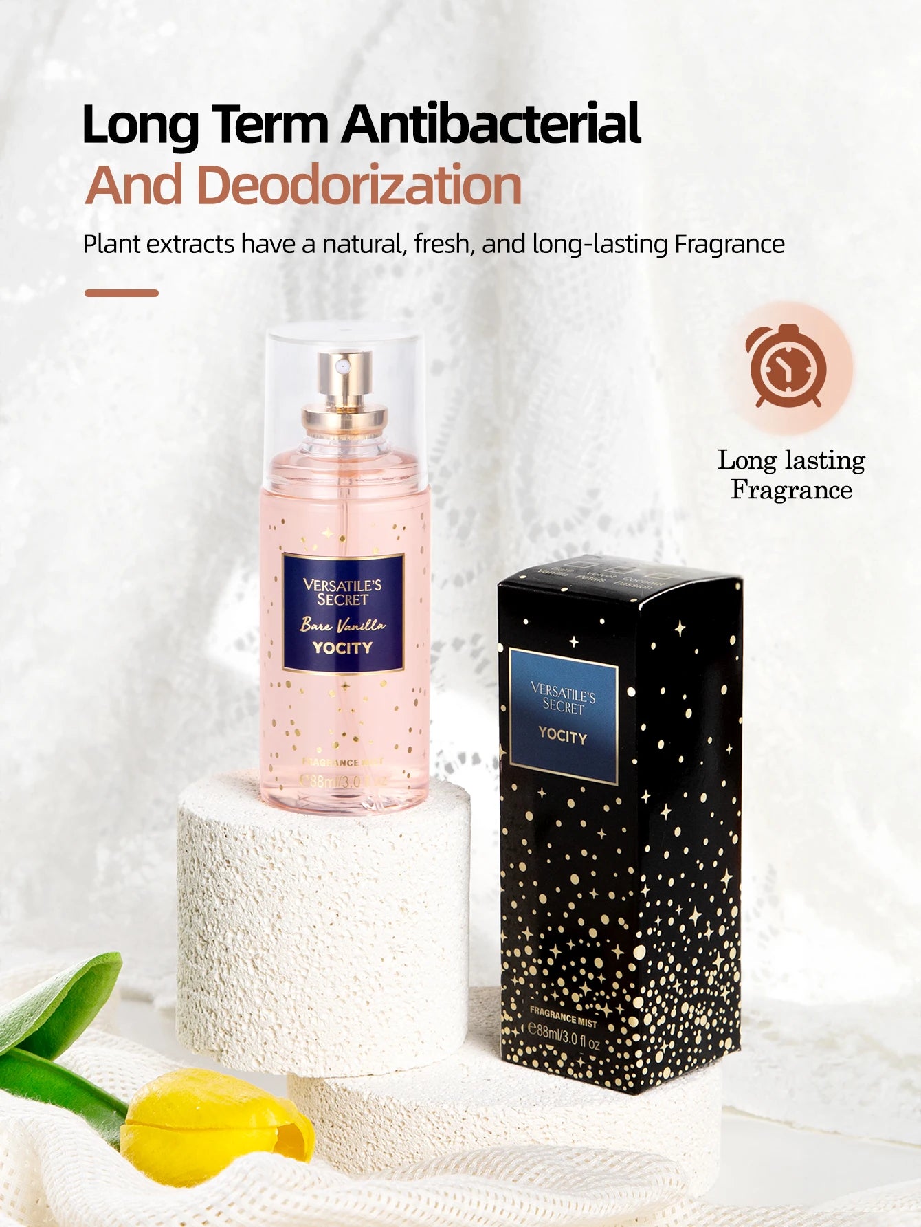 Vanilla Coconut Fragrance Spray Charming Liquid Clothing Fragrance Suitable for Dating Parties Birthday Gifts Home Decor 88ml