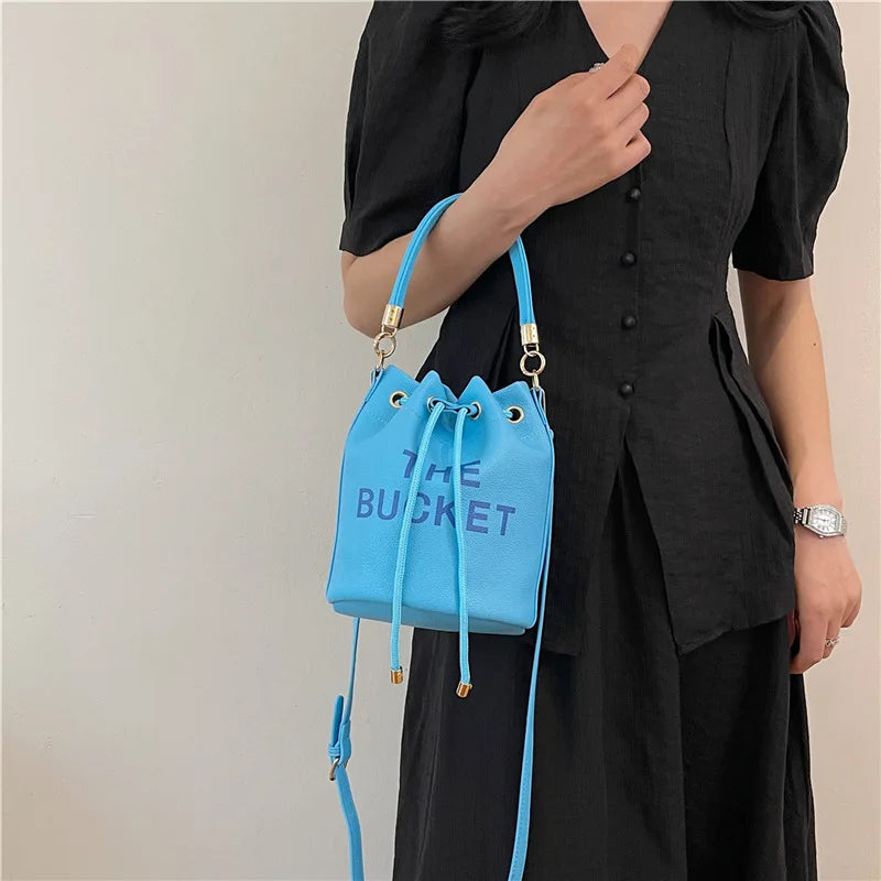 Women's Bag Portable Retro Women's Bag European And American Fashion Multifunctional Bag Women's New Bucket Shoulder Diagonal