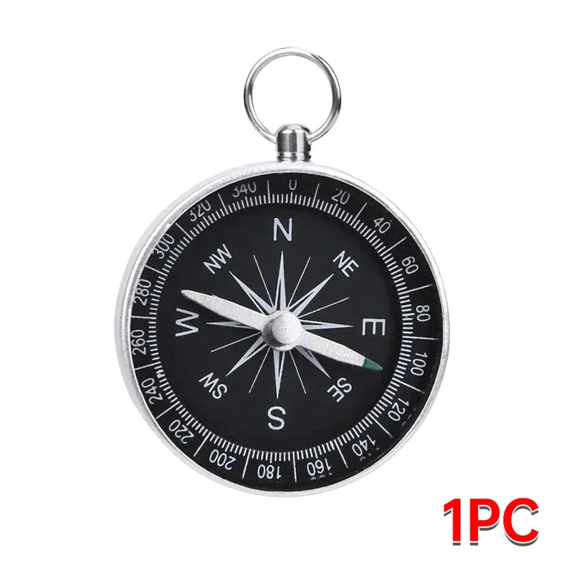 Pocket-sized Compass, Portable Survival Movement Navigation Compass with Key Ring, Suitable for Outdoor Camping and Hiking