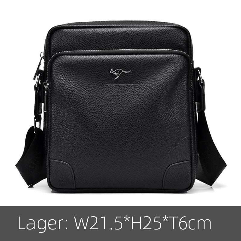 Luxury Brand Men's Shoulder Bag Genuine Leather Messenger Bag Fashion Business Man Crossbody Bag 100% Real Cowhide Men Small Bag