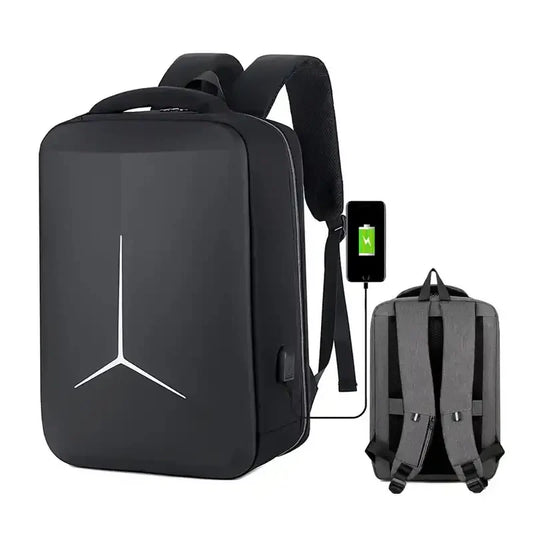 New Anti-theft USB Waterproof Hard Case Travel Smart Laptop Motorcycle Backpack Man EVA Fashion Business Men's Shell Backpack