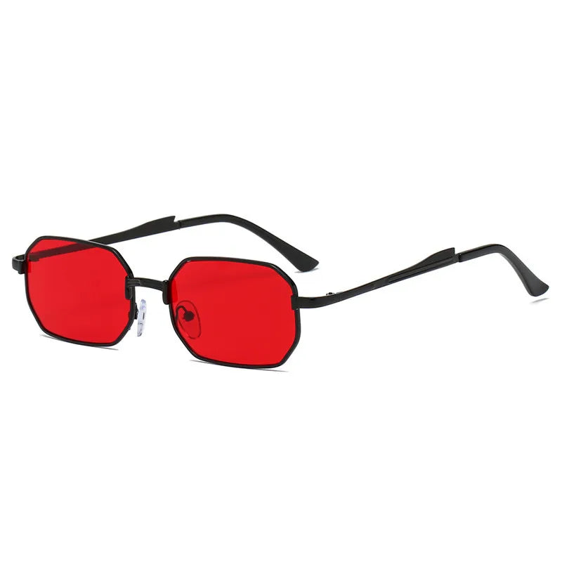 Narrow Sunglasses for Men Fashion Rectangle for Women Metal Luxury Brand Classic Sun Glasses