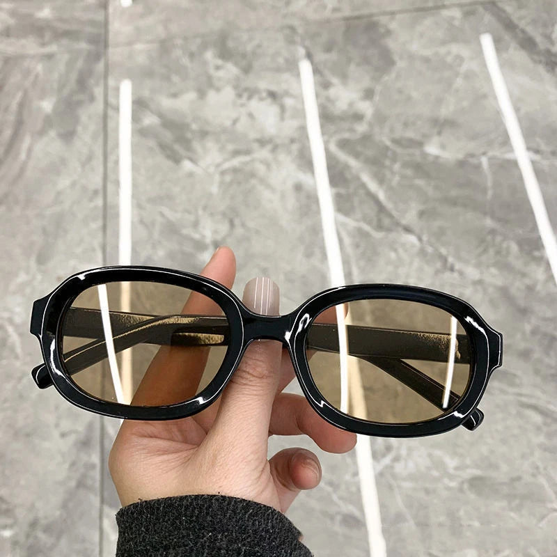 2022 New Fashion Vintage Sunglasses Women Brand Designer Retro Rectangle Sun Glasses Female Ins Popular ellipse Square Eyewear