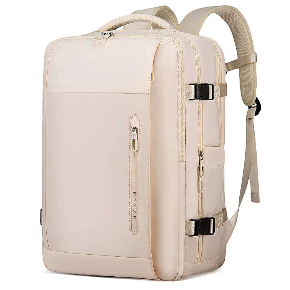 BANGE Large Men Backpacks for 15.6 Laptop USB Charge Travel Backpack Waterproof Wet Dry Pocket School Bags with Mesh Side Pocket