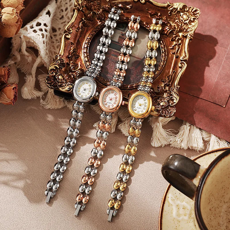 Women's Watch Exquisite Small Bracelet Gradient Multi Color Fashionable Unique Temperament Compact Quartz Watch